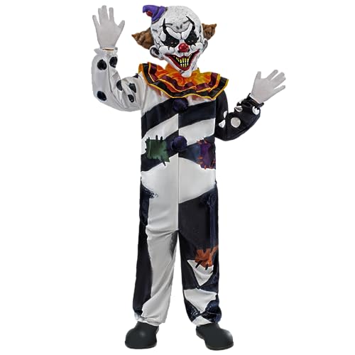 Spooktacular Creations Finsterer Clown Kostüm für Kinder Deluxe Set für Halloween, Dress Up Party, Rollenspiele, Karneval, Cosplay (Large, Multicolor) von Spooktacular Creations