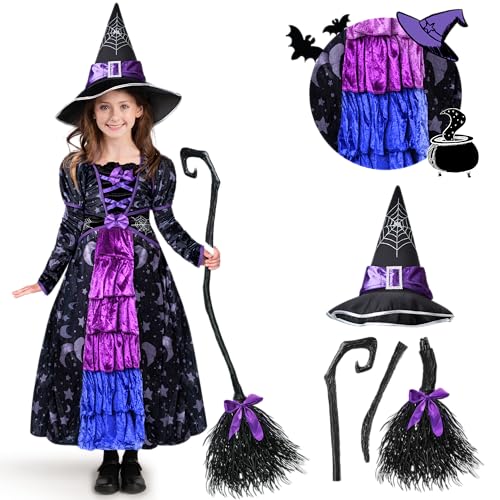 Spooktacular Creations Halloween Girl's Lila Hexe Kostüm Sterne und Mond für Vorgeben Spielen (3T (3-4 Jahre) von Spooktacular Creations