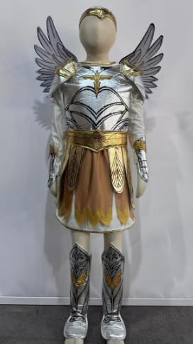 Spooktacular Creations Halloween-Kostüm „Goldener Erzengel“ für Kinder, mittelalterliches Gladiator-Outfit-Set mit Zubehör für Halloween-Rollenspiele und Mottopartys Spooktacular Creations Halloween-Kostüm „Goldener Erzengel“ für Kinder, mittelalterliches Gladiator-Outfit-Set mit Zubehör für Halloween-Rollenspiele und Mottopartys von Spooktacular Creations