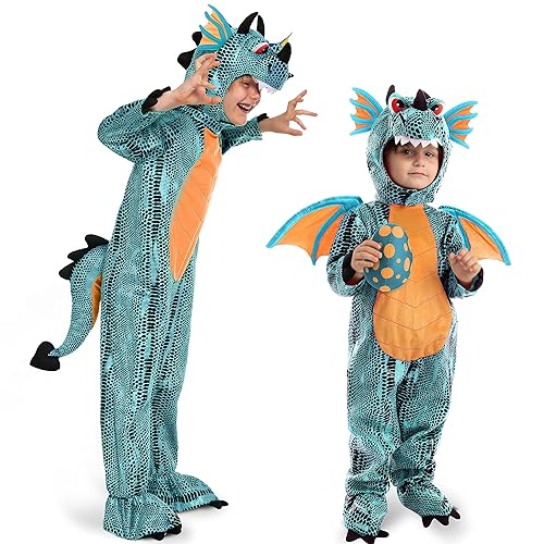 Spooktacular Creations Halloween-Kostüm für Kinder, Unisex, Drache, Blau, für Partygeschenke,Partyzubehör von Spooktacular Creations