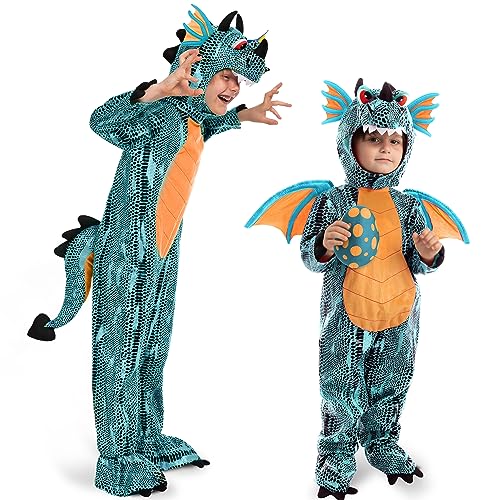 Spooktacular Creations Halloween-Kostüm für Kinder, Unisex, Drache, Blau, für Partygeschenke,Partyzubehör von Spooktacular Creations