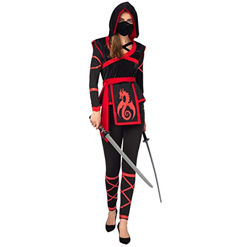 Spooktacular Creations Halloween Ninja Krieger Kostüm für Damen mit Ninja Maske (Large (10-12 yrs)) von Spooktacular Creations