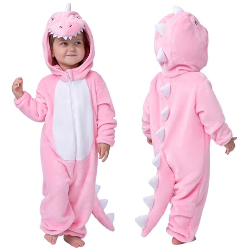 Spooktacular Creations Halloween-Pyjama-Kostüm mit rosa Dinosauriern für Babys und Kleinkinder von Spooktacular Creations