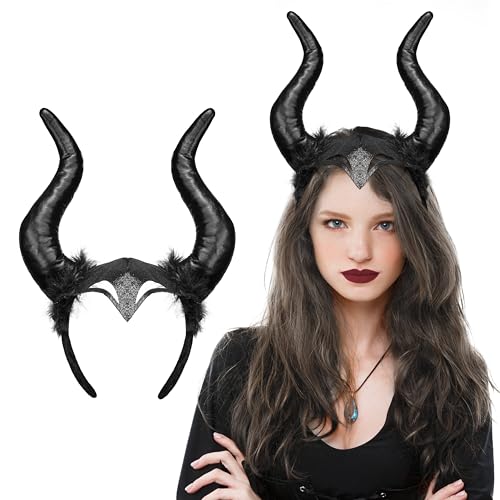Spooktacular Creations Halloween-Stirnband mit Teufelshörnern, schwarzer Teufel, Widder, Hörner, Kopfbedeckung für Kinder, Erwachsene, Halloween, Succubus, Teufel, Kostüm, Party, Verkleidung Spooktacular Creations Halloween-Stirnband mit Teufelshörnern, schwarzer Teufel, Widder, Hörner, Kopfbedeckung für Kinder, Erwachsene, Halloween, Succubus, Teufel, Kostüm, Party, Verkleidung von Spooktacular Creations