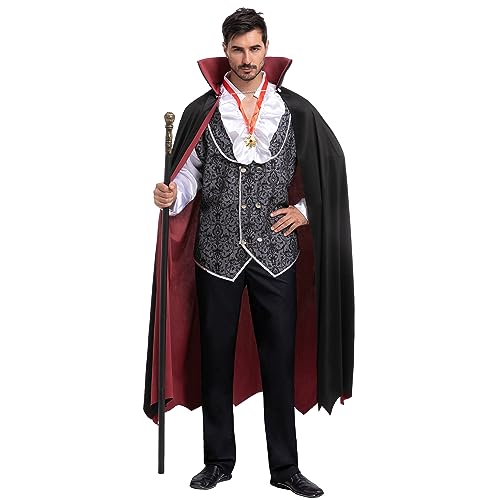 Spooktacular Creations Renaissance Mittelalterliche Vampir Deluxe Halloween Kostüm für Herren Rollenspiel Sins Cosplay, XL von Spooktacular Creations