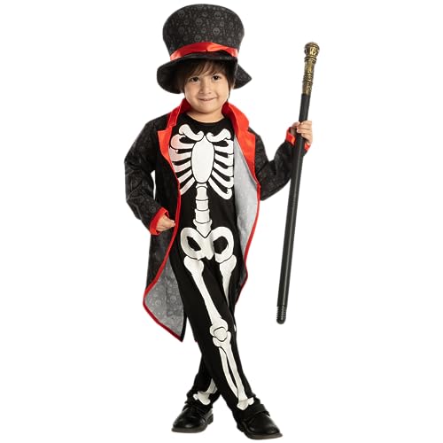 Spooktacular Creations Happy Skeleton Costume Toddler Child Glow in The Dark for Kids Halloween (Medium (8-10 yrs)) von Spooktacular Creations