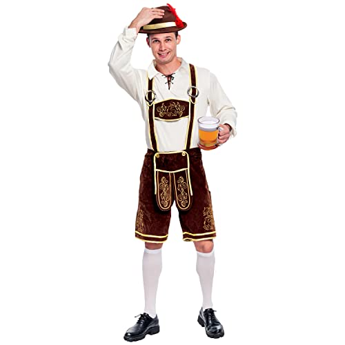 Spooktacular Creations Herren Bayerisches Oktoberfest Kostüm Set für Halloween Dress Up Party, Fasching, Wiesn und Bierfest (Small) von Spooktacular Creations