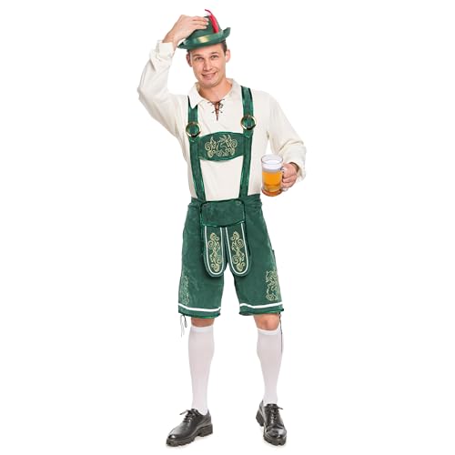 Spooktacular Creations Herren Deutsches Bayerisches Oktoberfest Kostüm Grün Set für Halloween Verkleidungsparty und Bierfest Deutsches Motto Party, Medium von Spooktacular Creations