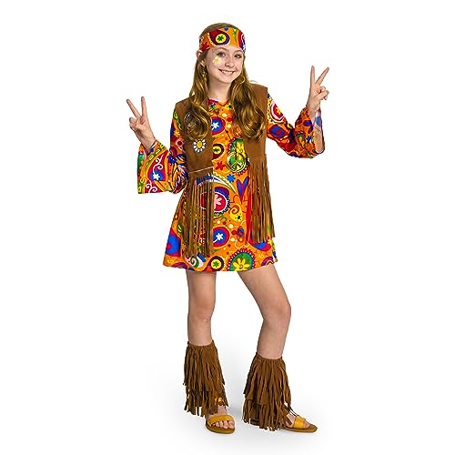 Spooktacular Creations Hippie-Kostüm für Mädchen, Hippie-Outfit mit 60-70er Jahre Zubehör für Kinder, Halloween-Verkleidung für Mädchen, Rollenspiele, Hippie-Motto-Party-S Spooktacular Creations Hippie-Kostüm für Mädchen, Hippie-Outfit mit 60-70er Jahre Zubehör für Kinder, Halloween-Verkleidung für Mädchen, Rollenspiele, Hippie-Motto-Party-S von Spooktacular Creations