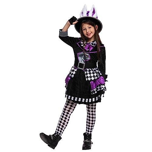 Spooktacular Creations Kind Mädchen Dark Mad Hutmacher Kostüm für Halloween (L (10-12 yr)) von Spooktacular Creations