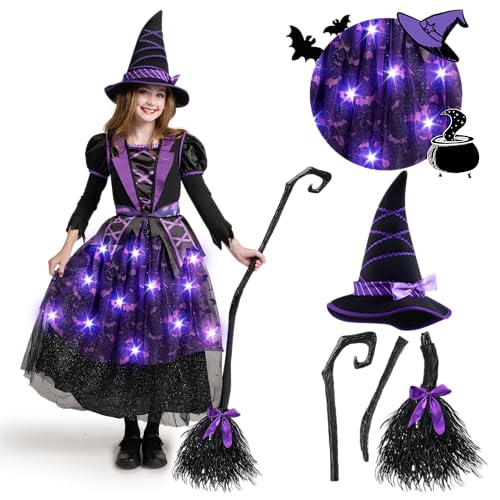 Spooktacular Creations Kinder Mädchen lila Hexenkostüm Fledermaus Rock für Halloween Spooktacular Creations Kinder Mädchen lila Hexenkostüm Fledermaus Rock für Halloween von Spooktacular Creations