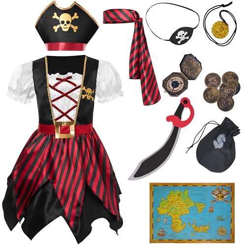 Spooktacular Creations Kinder Piratenkostüm, Buccaneer Princess Kleid für Mädchen Halloween Themenparty und Rollenspiele-S Spooktacular Creations Kinder Piratenkostüm, Buccaneer Princess Kleid für Mädchen Halloween Themenparty und Rollenspiele-S von Spooktacular Creations