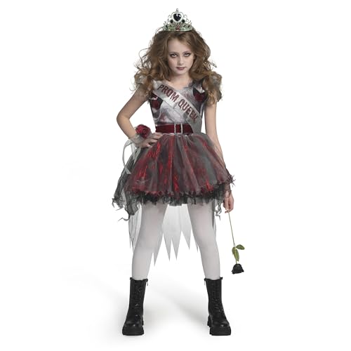 Spooktacular Creations Kindermädchen Dark Prom Queen Kostüm, Goth Prom Queen Kostüm für Kinder, Mädchen, Halloween-XL von Spooktacular Creations