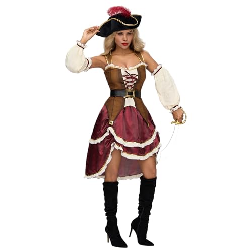 Spooktacular Creations Kostüme für Damen, Piratenkostüm für Erwachsene mit Hut, Kleid, Gürtel und Ärmeln für Halloween-Partys M Spooktacular Creations Kostüme für Damen, Piratenkostüm für Erwachsene mit Hut, Kleid, Gürtel und Ärmeln für Halloween-Partys M von Spooktacular Creations