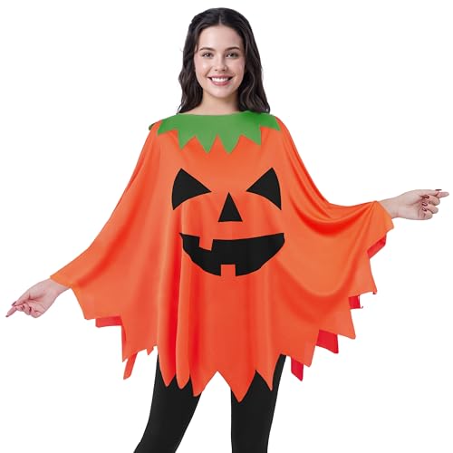Spooktacular Creations Kürbis-Poncho-Kostüm für Damen von Spooktacular Creations