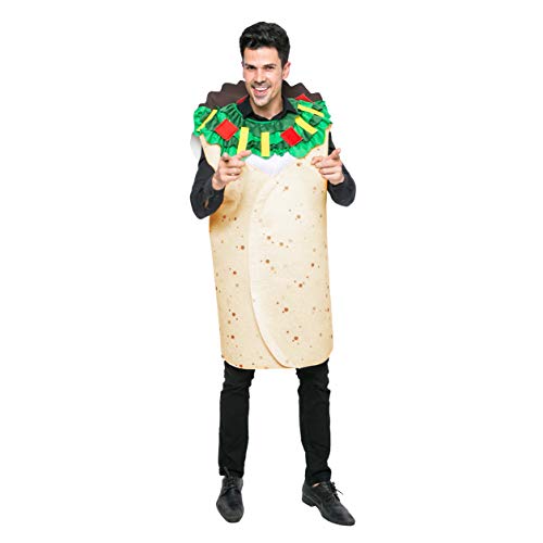 Spooktacular Creations Männer Burrito Kostüm Erwachsene Deluxe Set für Halloween Dress Up Party, X-Large von Spooktacular Creations