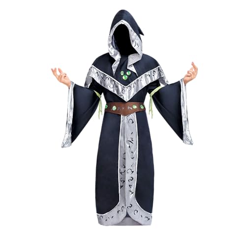 Spooktacular Creations Mystical Dark Sorcerer Medieval Warlock w/Glow Arm Strings Halloween Kostüme für Männer von Spooktacular Creations