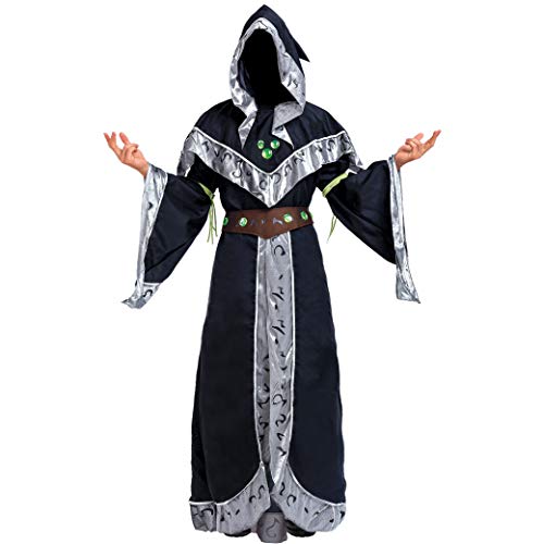 Spooktacular Creations Mystical Dark Sorcerer Medieval Warlock w/Glow Arm Strings Halloween Kostüme für Männer von Spooktacular Creations