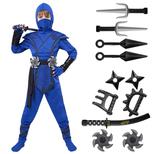 Spooktacular Creations Drachen Ninja Kostüm Set mit Ninja Schaumstoff Zubehör, Ninja Outfit, Halloween Dress Up für Jungen und Mädchen, Kung Fu Outfit, Halloween Ideen, Ninja Rollenspiel Spooktacular Creations Drachen Ninja Kostüm Set mit Ninja Schaumstoff Zubehör, Ninja Outfit, Halloween Dress Up für Jungen und Mädchen, Kung Fu Outfit, Halloween Ideen, Ninja Rollenspiel von Spooktacular Creations