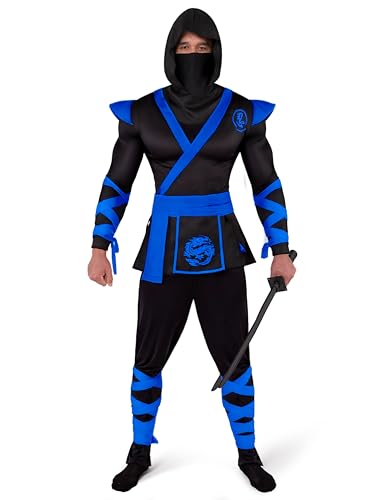 Spooktacular Creations Ninja-Kostüm für Herren, Halloween-Kostüm für Erwachsene, Ninja für Halloween, Cosplay-Party, Größe L von Spooktacular Creations