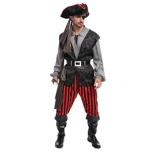 Spooktacular Creations Piratenkostüm für Erwachsene, Halloween Kostüm Männer, Herren, Kostümparty, Trick oder Treating, Cosplay-Party-S Spooktacular Creations Piratenkostüm für Erwachsene, Halloween Kostüm Männer, Herren, Kostümparty, Trick oder Treating, Cosplay-Party-S von Spooktacular Creations