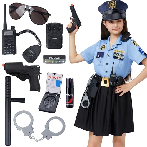 Spooktacular Creations Police Officer Kostüm für Mädchen, Cop Kostüm für Kinder Rollenspiel und Halloween Dress Up-3T Spooktacular Creations Police Officer Kostüm für Mädchen, Cop Kostüm für Kinder Rollenspiel und Halloween Dress Up-3T von Spooktacular Creations
