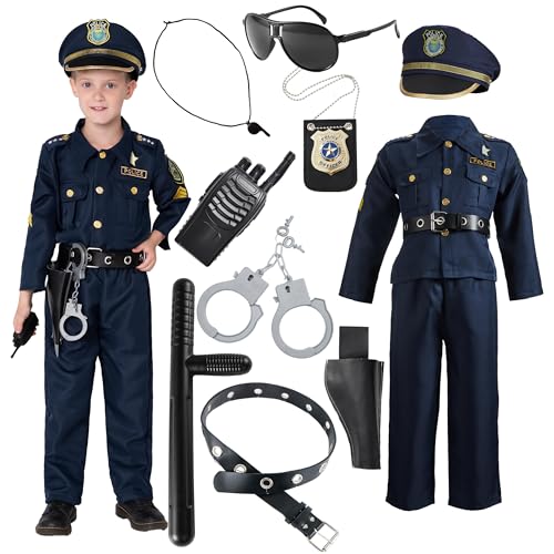 Spooktacular Creations Polizei Kostüm Kinder für Fasching Karneval Polizist Rollspiel, halloween kostüm polizei karneval kostüm kinder, Groß (10-12 Jahre) von Joyin Toy
