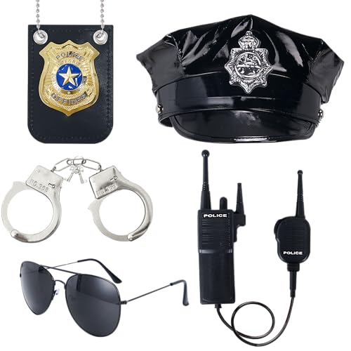 Spooktacular Creations Polizeibeamter Rollenspielzubehör für Erwachsene, Kinder, Detective Dress-ups, Halloween-Kostüm von Spooktacular Creations