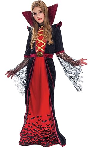 Spooktacular Creations Royal Vampir Kostüm für Mädchen Deluxe Set Halloween gotisch Viktorianische Vampirin Queen Dress Up Party (Medium) von Spooktacular Creations