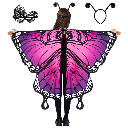 Spooktacular Creations Schmetterlingsflügel Umhang Halloween-Kostüm mit schwarzem Samtantennen-Stirnband und Maske für Kinder Halloween Kostüm Dress Up Party Spooktacular Creations Schmetterlingsflügel Umhang Halloween-Kostüm mit schwarzem Samtantennen-Stirnband und Maske für Kinder Halloween Kostüm Dress Up Party von Spooktacular Creations