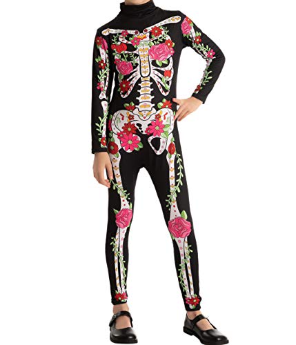 Spooktacular Creations Skelett Kostüm für Kinder, Mädchen, Blumenmuster von Spooktacular Creations
