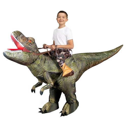 Spooktacular Creations T-Rex aufblasbares Kostüm für Kinder, lustige Luftwolke Kostüme, digitale Druckdinosaurierkostüme für Halloween-Kostümpartys, Grün Spooktacular Creations T-Rex aufblasbares Kostüm für Kinder, lustige Luftwolke Kostüme, digitale Druckdinosaurierkostüme für Halloween-Kostümpartys, Grün von Spooktacular Creations