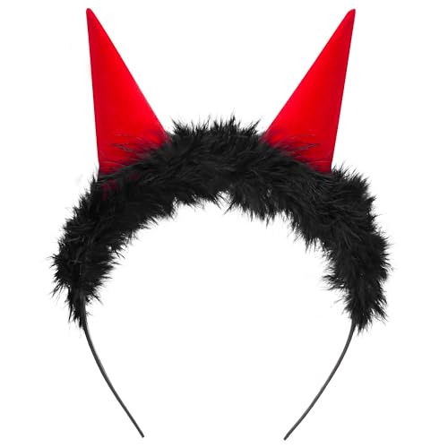 Spooktacular Creations Teufelsohren Haarreif, Teufels Stirnband, Teufelshörner Haarband für Frauen Karneval, Halloween Kostüm Party, Party Gefälligkeiten von Spooktacular Creations