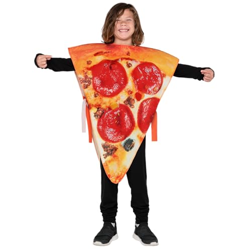 Spooktacular Creations Uni-Pizzascheiben-Hotdog-Kostüm für Kinder, Halloween, Gemüse, Lebensmittel, Partyzubehör (XL) von Spooktacular Creations