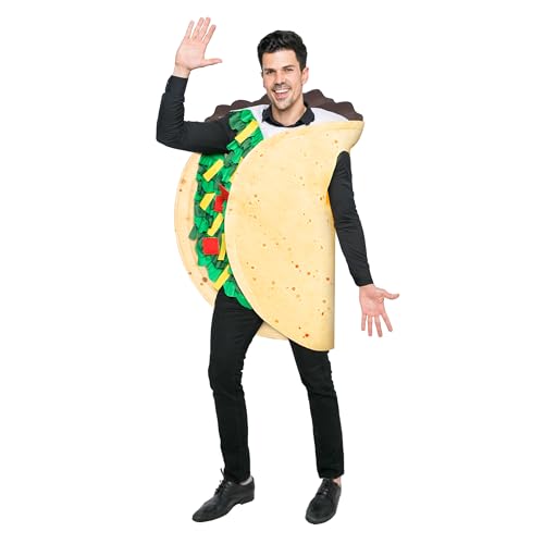 Spooktacular Creations Unisex Bananen Kostüm Erwachsene Attraktiv Deluxe Set für Halloween Karnevalskostüme Dress Up Party Verkleidung und Rollenspiel Cosplay (Taco, L) von Spooktacular Creations