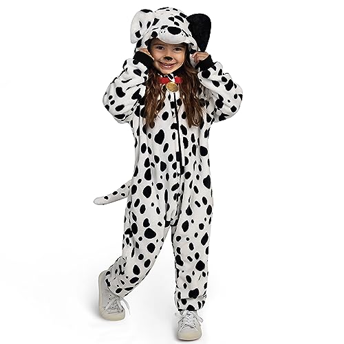 Spooktacular Creations Unisex Dalmatiner-Overall, Pyjama, Kinder-Overall mit Reißverschluss, Welpen-Kapuze, Halloween-Cosplay-Kostüm, Nachtwäsche-M Spooktacular Creations Unisex Dalmatiner-Overall, Pyjama, Kinder-Overall mit Reißverschluss, Welpen-Kapuze, Halloween-Cosplay-Kostüm, Nachtwäsche-M von Spooktacular Creations