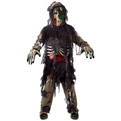 Spooktacular Creations Zombie-Kostüm für Kinder, Halloween-Kostüm für Jungen, Skelett lebender toter Zombie-Kostüm, Schwarz, M Spooktacular Creations Zombie-Kostüm für Kinder, Halloween-Kostüm für Jungen, Skelett lebender toter Zombie-Kostüm, Schwarz, M von Spooktacular Creations