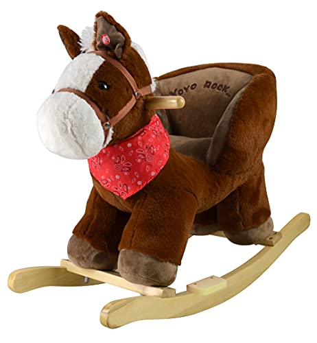 Sport1 Pony Schaukelpferd mit Sound Schaukelpferd für Kinder +10 Monate aus Plüsch und Holz Soundeffekte Kinder 68x33x50cm Komfortsitz mit integrierter Rückenlehne Braun Geschenkidee Sport1 Pony Schaukelpferd mit Sound Schaukelpferd für Kinder +10 Monate aus Plüsch und Holz Soundeffekte Kinder 68x33x50cm Komfortsitz mit integrierter Rückenlehne Braun Geschenkidee von Sport One