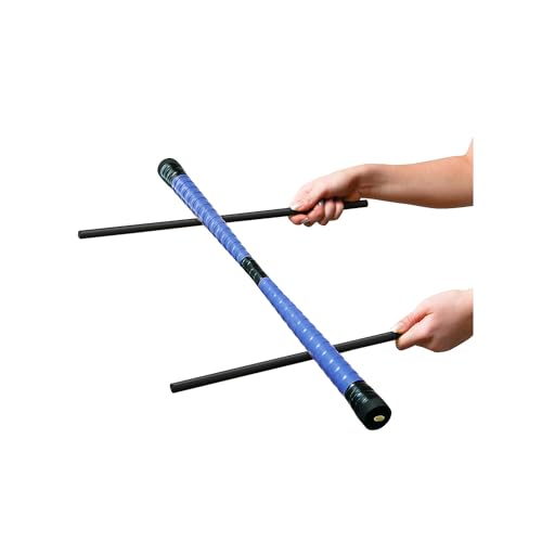 Sport-Thieme Devil Stick-Set | Robuster Einsteiger Devilstick inkl. 2 gummierter Handstäbe | Stabiler Holzkern, Deko-Textilband, Kunstoffkappen | L 60 cm | 280 g | Zufällige Farbauswahl von Sport-Thieme