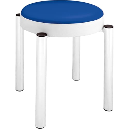 Sport-Thieme Gymnastikhocker Comfort | Praxishocker | Rund | Kunstleder Sitzfläche | ø 38 cm | Belastbar bis 150 kg | Stapelbar | Metall-Rundrohr Beine | In 2 Sitzhöhen: 50 cm und 55 cm von Sport-Thieme