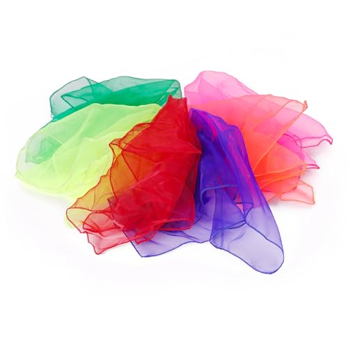 Sport-Thieme Jongliertücher-Set Nylon | Ideal für Einzel- und Gruppenjonglagen | Neonfarben | Gesäumte Ränder von Sport-Thieme