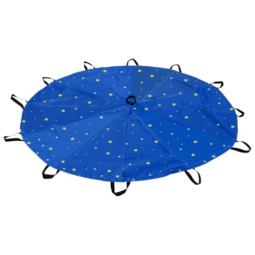 Sport-Thieme Schwungtuch Sternenhimmel | Mit aufgedruckten Sternen | Ausschnitt in der Mitte | Ohne Schlaufen | Inkl. Packsack mit Spielanleitungen | 200 cm Durchmesser | Blau von Sport-Thieme