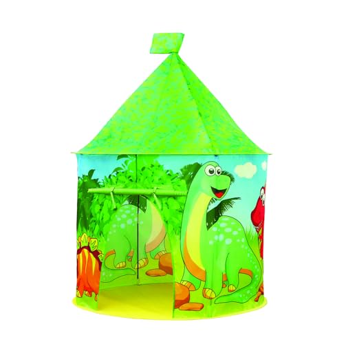 Happy Sun Dinosaurier Vorhang Kinderzelt Spielzelt Mädchen Spielzelt Größe 105 x 105 x 125 cm Faltzelt Minimaler Platz im Kinderzimmer Mädchen oder Jungen Grün Dinosaurier von Sport1