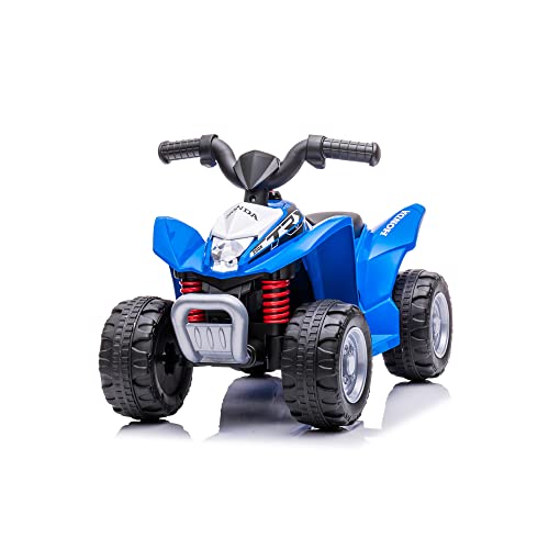 Sport1 Honda TRX 250X Elektro-Quad für Kinder, 6 Volt, Geschwindigkeit: 2,8 km/h, Maße: 65,5 x 38,5 x 43,5 cm, für Kinder bis 20 kg, wiederaufladbarer Akku, mit Ladegerät, Blau von Sport1