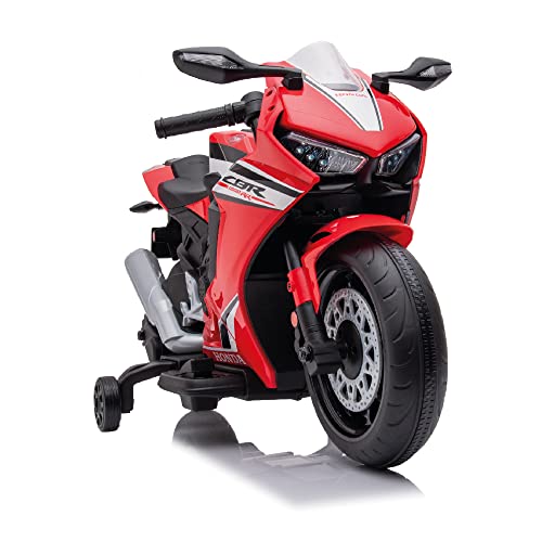 Sport1 Elektromotorräder für Kinder Replik Honda CBR 1000RR, 12 Volt, Geschwindigkeit 4 km/h, Maße 90 x 44 x 52 cm, für Kinder bis 30 kg, wiederaufladbar, mit Ladegerät, rot, 100050331 Sport1 Elektromotorräder für Kinder Replik Honda CBR 1000RR, 12 Volt, Geschwindigkeit 4 km/h, Maße 90 x 44 x 52 cm, für Kinder bis 30 kg, wiederaufladbar, mit Ladegerät, rot, 100050331 von Sport1
