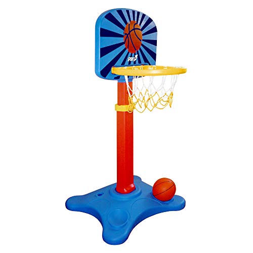 Sport1 Giochi da giardino per Bambini Rookie Basketballfluter Basketballkorb für Kinder aus Kunststoff. Höhenverstellbar 119-159 cm. Verstellbarer Korb für Innen-und Außenbereich von Sport1
