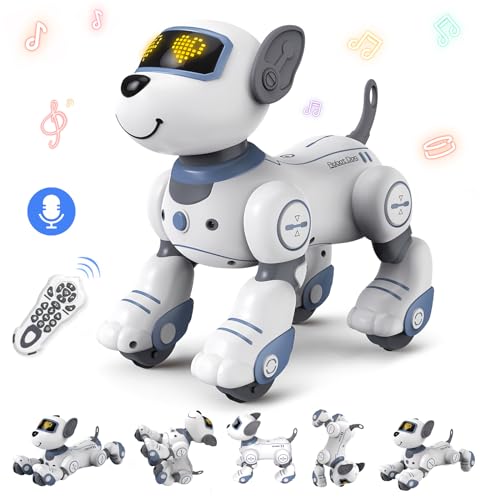 Roboter Hund Kinder Spielzeug für Mädchen Jungen, Intelligenter Ferngesteuerter Hund mit Sing Tanz Programm Anfassen und Folgen Roboterhund für Alter 3 4 5 6 7 Weihnachten Geburtstag Geschenke von SportBob