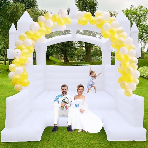 hüpfburg Kinder Weißes hüpfburgen mit gebläse 415× 413× 315cm,aufblasbares Schlag Haus für Innenhinterhof Hochzeit Kinder Geburtstagsfeier Wasserpark hüpfburg Kinder Weißes hüpfburgen mit gebläse 415× 413× 315cm,aufblasbares Schlag Haus für Innenhinterhof Hochzeit Kinder Geburtstagsfeier Wasserpark von SportBob
