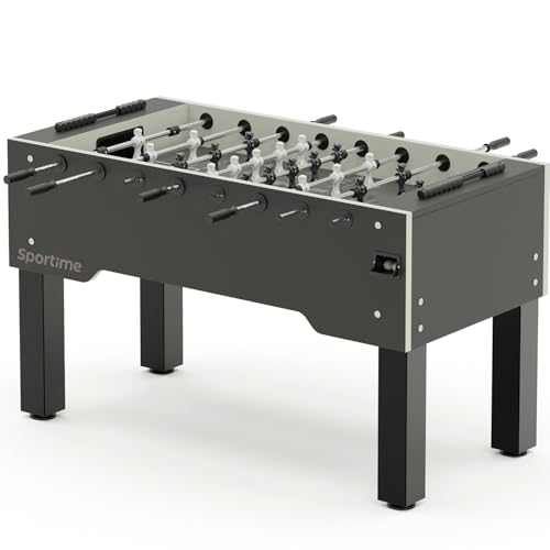 Sportime Tischkicker Dragon Steel | Turnier Tischfußball mit Wechsellager und HPL Laminat | Ohne Münzung | Stahlstangen Gleitlager | 149x76x92 cm | 100 kg | 3 Bälle von Sportime