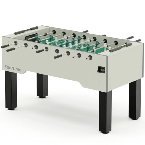 Sportime Tischkicker Match | Guardian vs Dragon | Figuren mit Gewichtsausgleich | Wartungsfreie Guardian Gleitlager | Robustes 20 mm Spielfeld | Belastbar bis 35 kg | Indoor | 90 kg Gewicht von Sportime